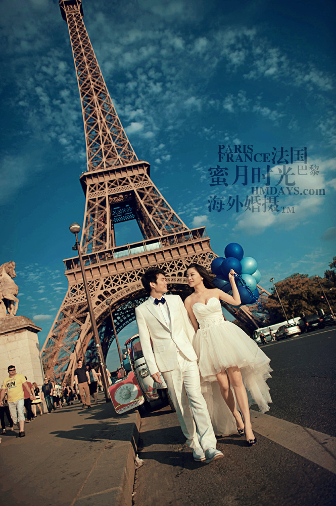 法国巴黎市区一日拍摄|法国巴黎婚纱照|海外婚礼