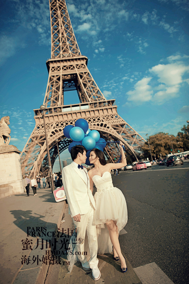 法国巴黎市区一日拍摄|埃菲尔铁塔婚纱照|海外婚礼