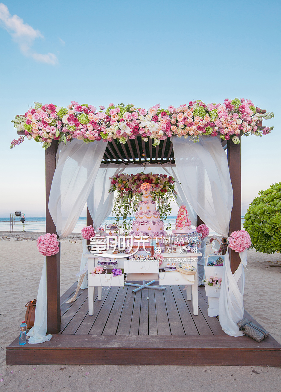 巴厘岛肉桂沙滩婚礼升级布置