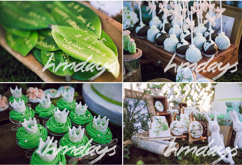 绿色生机盎然的巴厘岛婚礼甜品台|海外婚礼甜品台设计案例